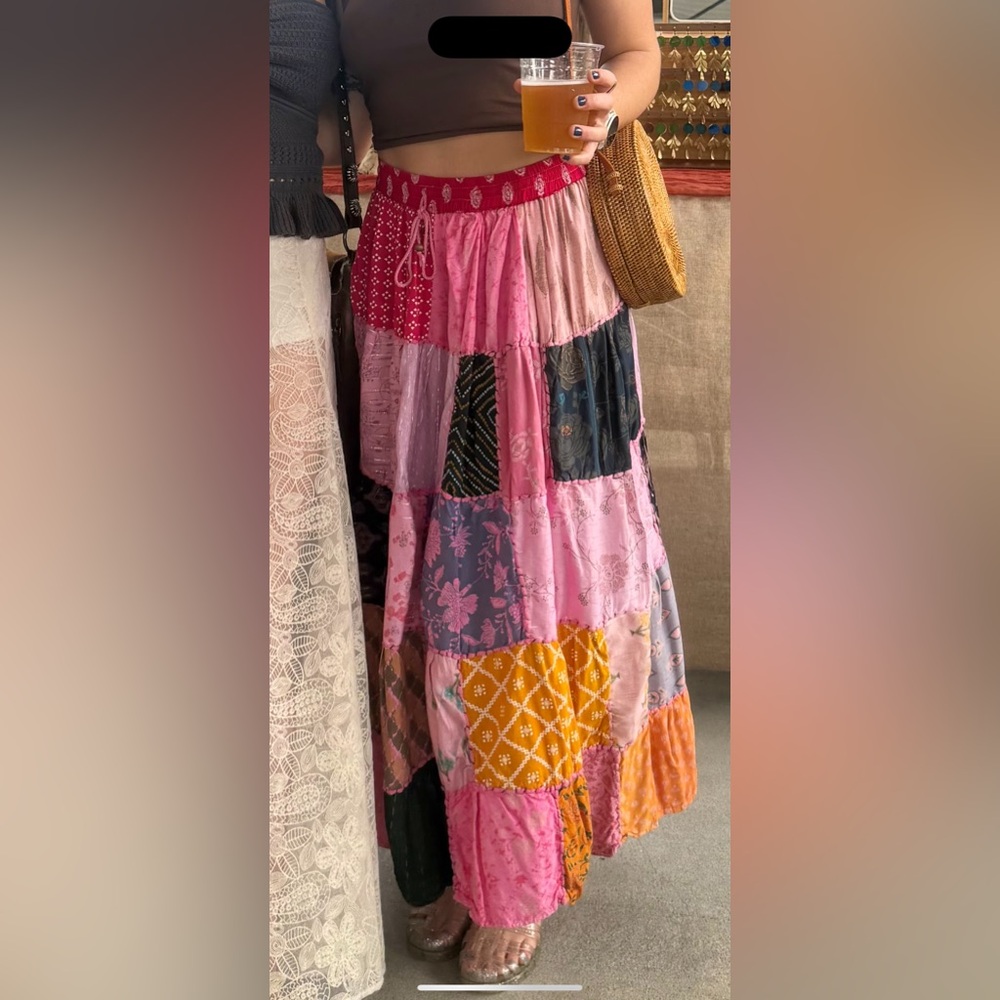 handmade patch skirt
